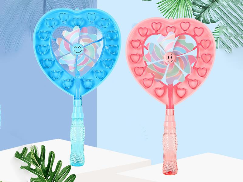 Heart Shaped Windmill Bubble Stick