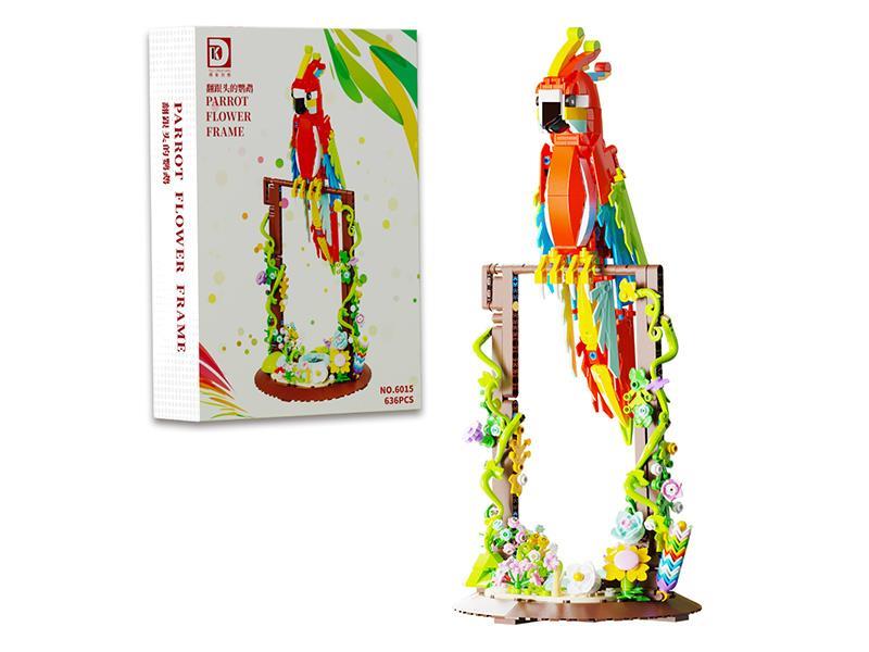 636+PCS Biomimetic Parrot Building Block