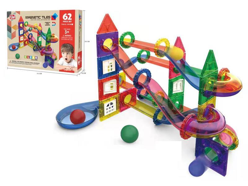62PCS Magnetic 3D Building Blocks