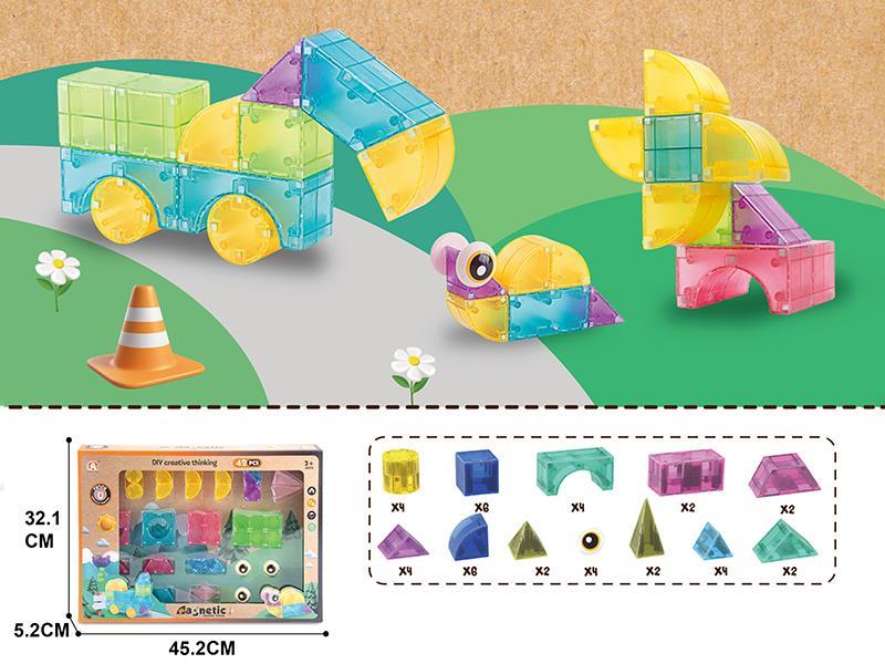 Transparent Magnetic Building Blocks 42pcs