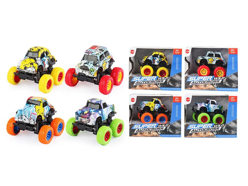 Pull Back Alloy Q Version Graffiti Off-Road Vehicle