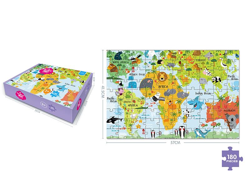 180PCS World Map Puzzle