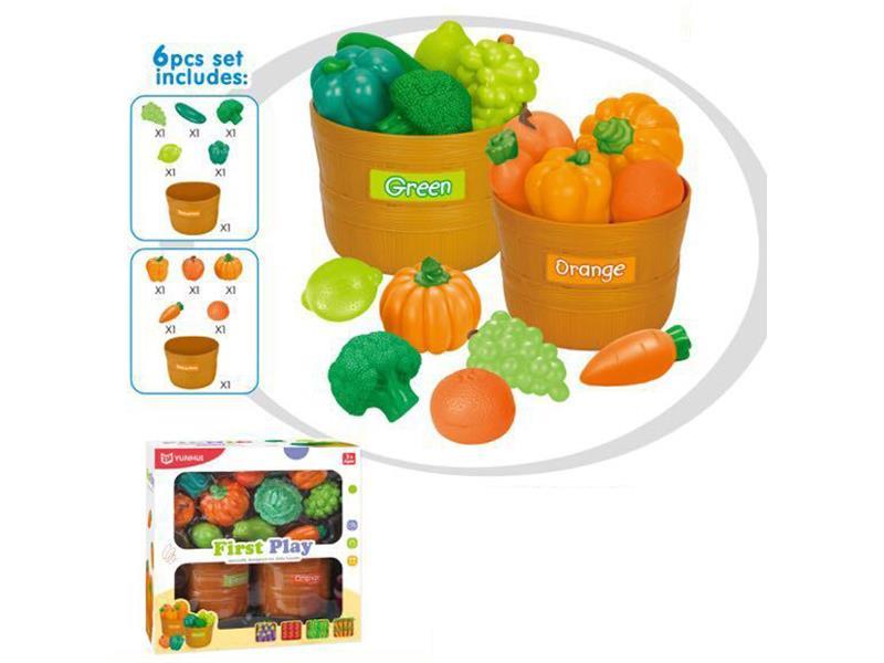 Two-Color Bucket Vegetable And Fruit Set