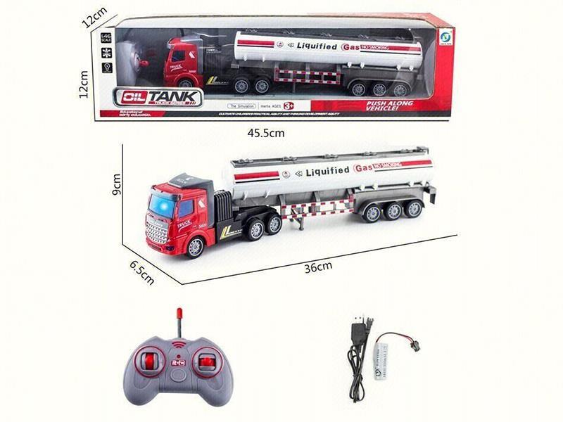1:46 4-Channel Remote Control Oil Tank Truck With Lights