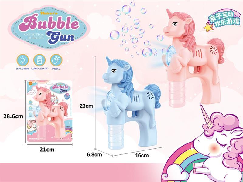 15 Hole Unicornr Bubble Gun With Light