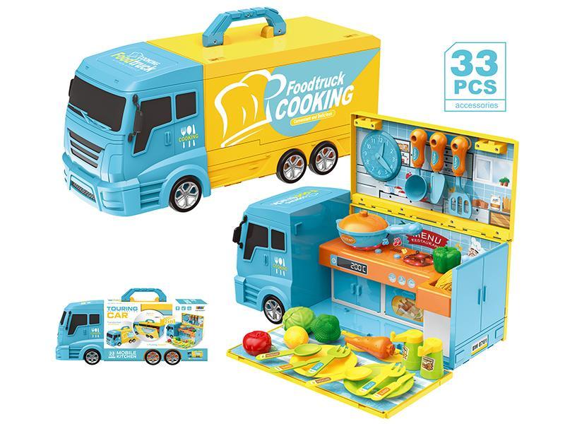 Luxury Kitchen Truck With Light And Music 33pcs
