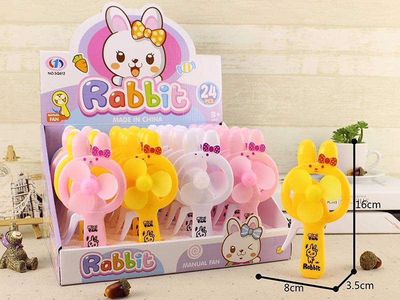 Rabbit Hand Fan 24pcs/Box