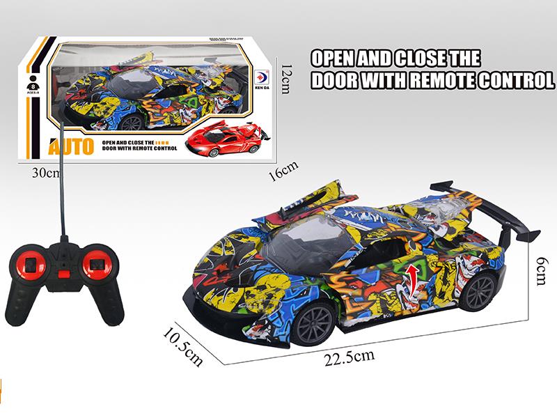 Remote Control Simulated Car With One-Key Door Opening(Graffiti)