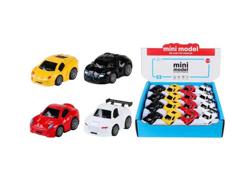 Mini Pull Back Alloy Q Version Racing Cars 16pcs