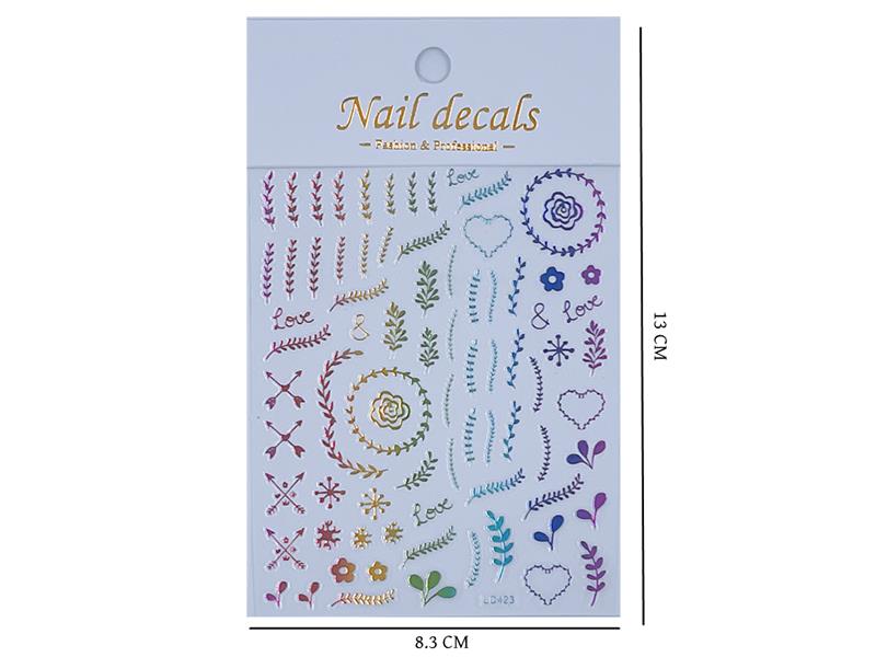 3D Laser Nail Stickers