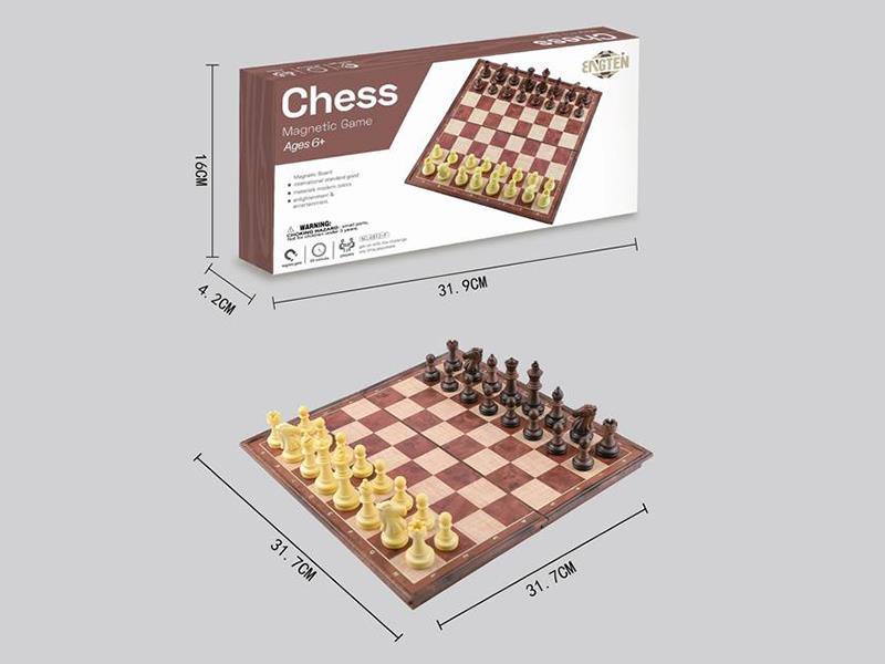 Wood Grain Magnetism Chess