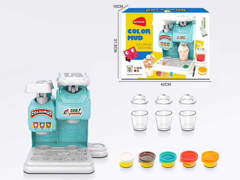 Color Clay Coffee Ice Cream Machine Toy