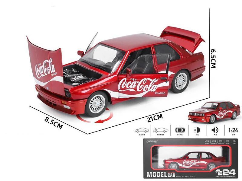 1:24 BMW M3 Cola Edition Alloy Car Frame Box, Rebound Alloy Car Model