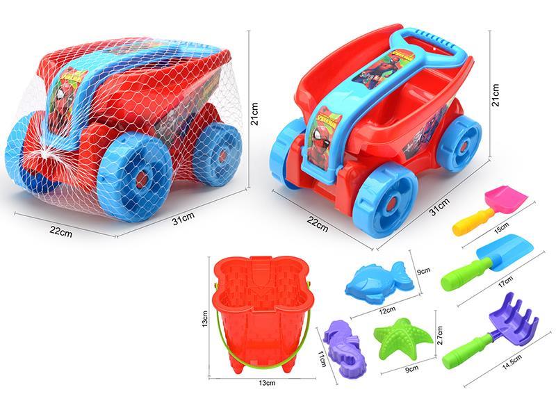 8pcs Beach Trailer Toys