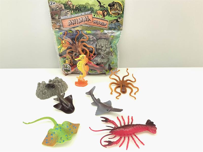 PVC Solid Sea Animals Set