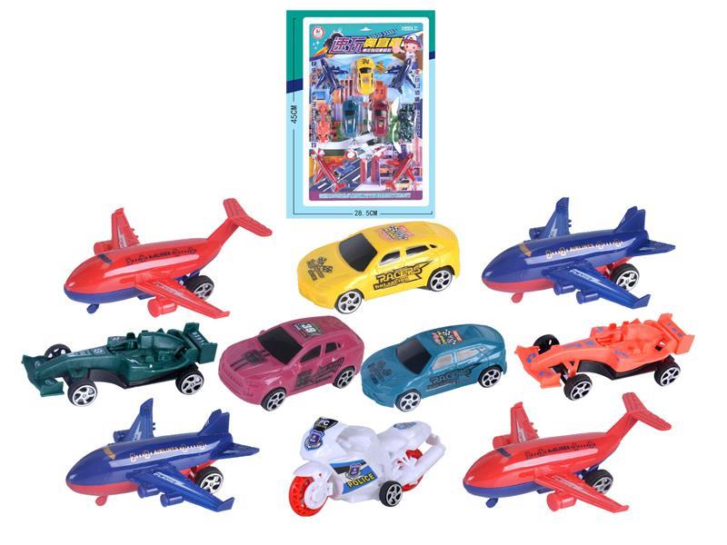 Pull Back Car Equipped Slide Aircraft Set