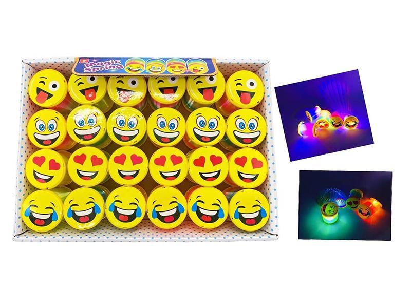 Expression Face Rainbow Spring With Light 24pcs