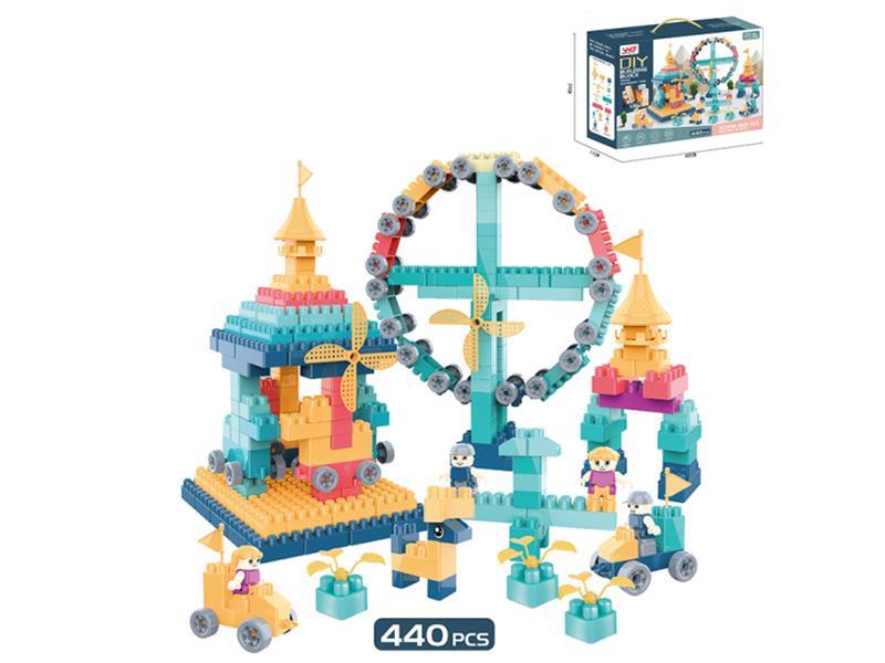 440Pcs Light Color Large Particle Scene Building Blocks