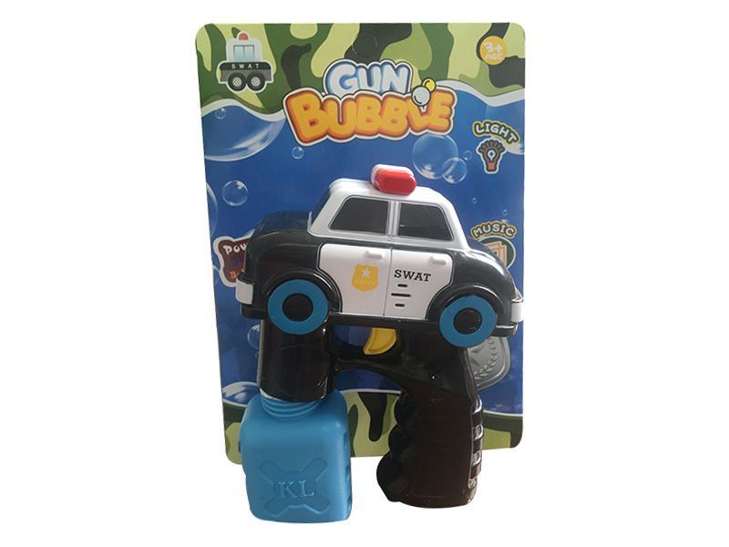 Solid Color Police Car Bubble Gun（with light and music）1pcs Bubble