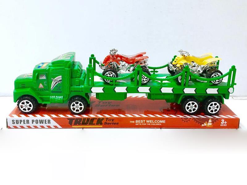 Friction Trailer With 2 Slide ATV Motorcycle