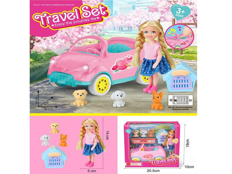 6" Doll Sports Car Set(Lights & Music)