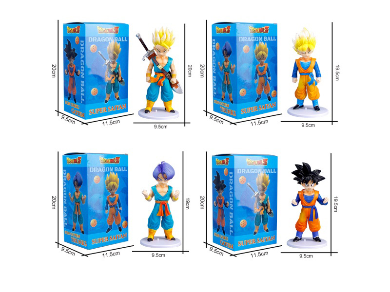 Solid Pvc Dragon Bead 4-Piece Set (Unpacked) Children'S Toy Figurines And Ornaments