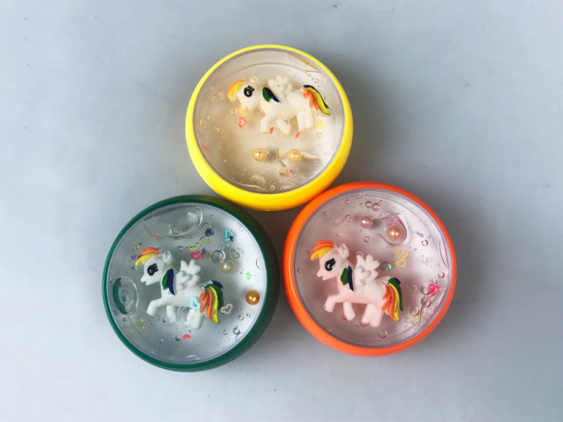 Crystal Clay Slime, Transparent Clay Pony, Tricolor Horse
