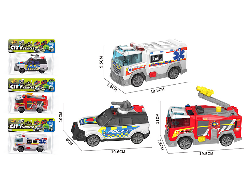 Friction Car With Sound And Light 1PCS