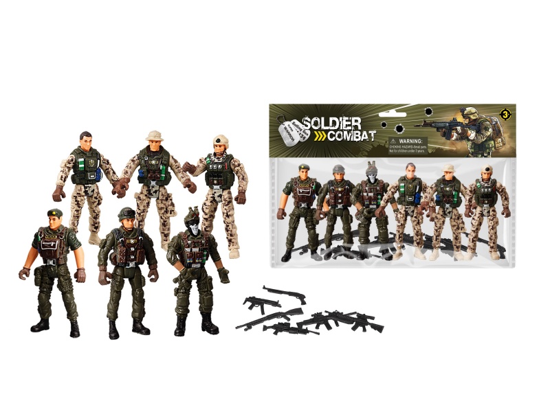 Soldiers Toy With Weapon
