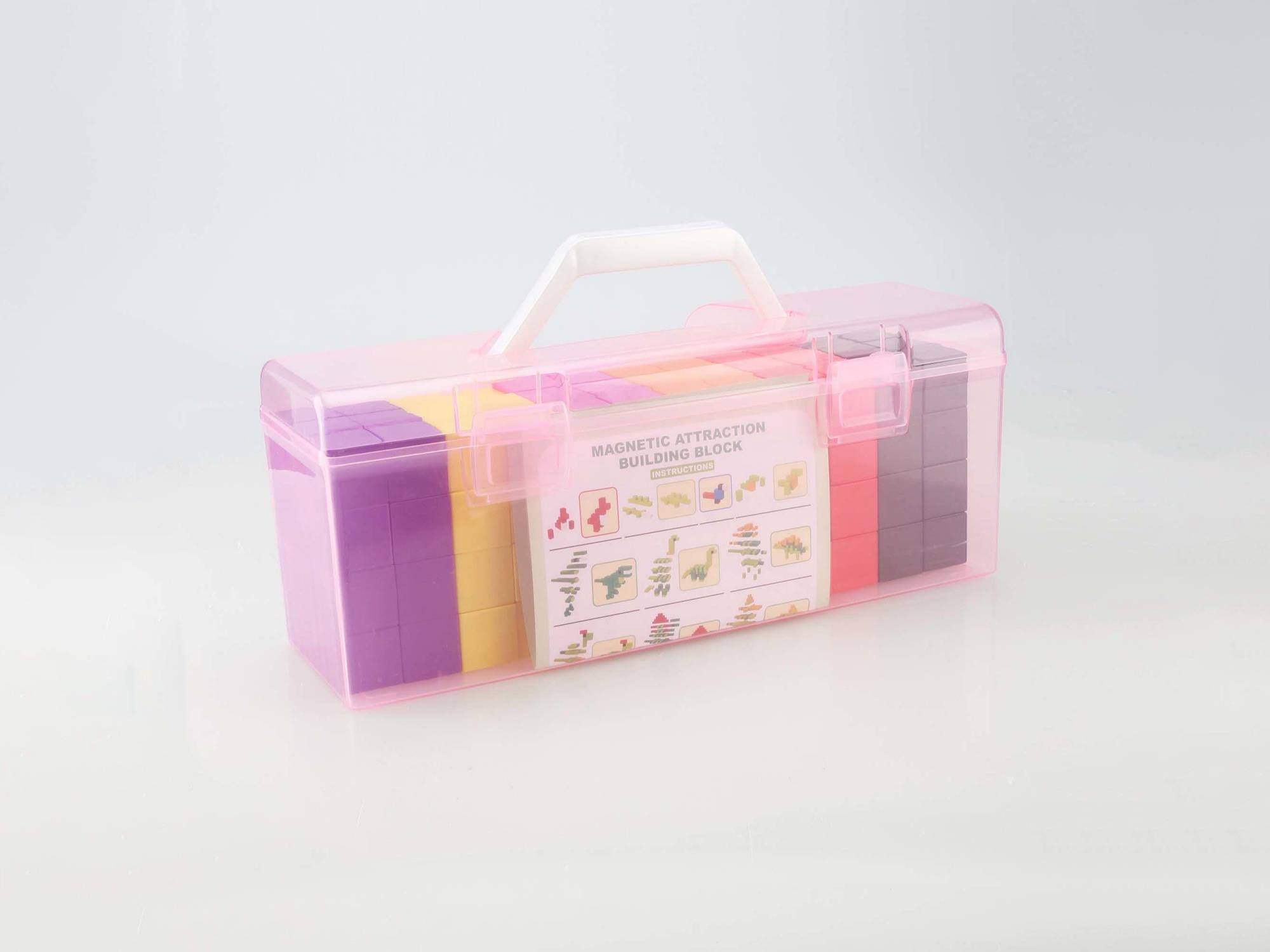 144 Pieces Of Solid-Color Magnetic Building Blocks