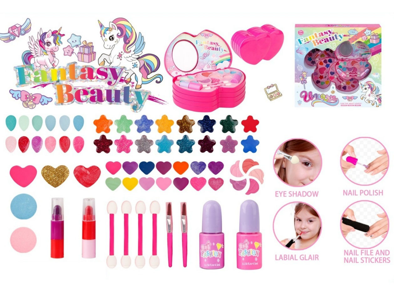 Double Heart 4-Layer Makeup Toy