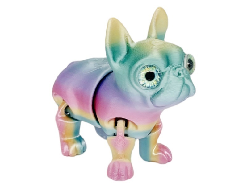 The Bulldog Is 6.4Cm Close To The Glass Eye