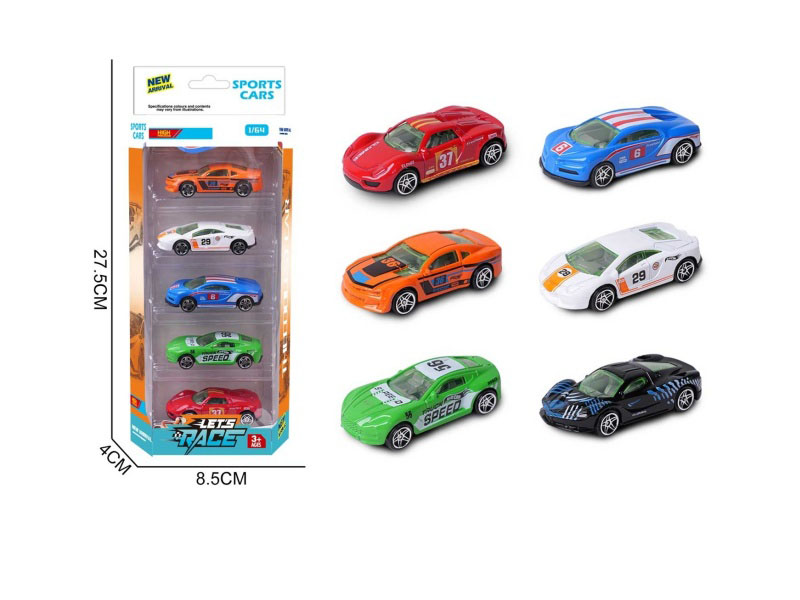 5 Pieces Of 6 1:64 Alloy Vehicles