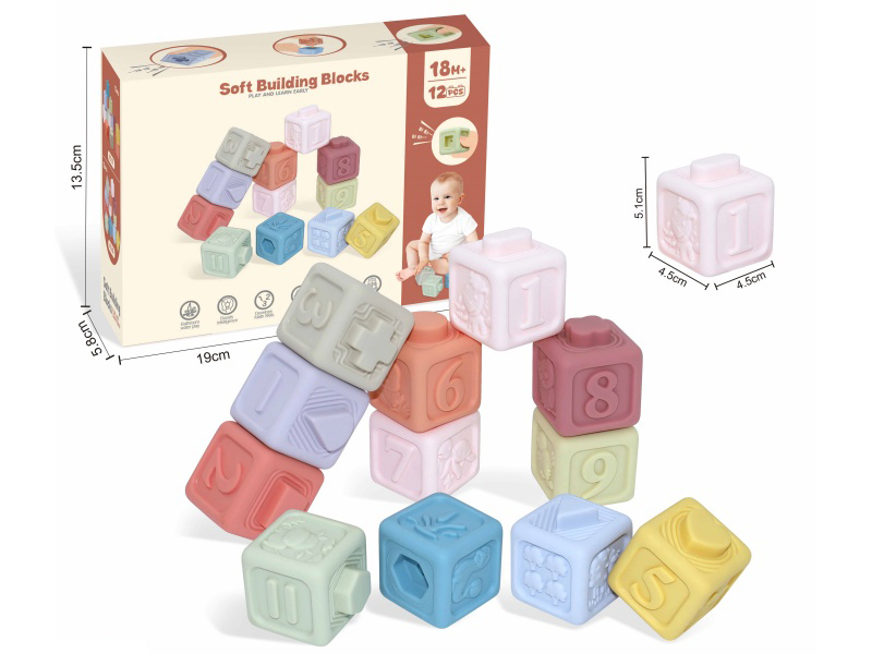Ocean & Numbers Soft Building Blocks 12pcs