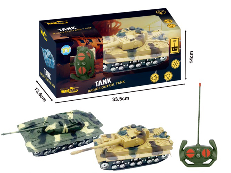 1:3299 / Tiger Simulation Tank, 4-Way Remote Control Vehicle, With Lights And Sound