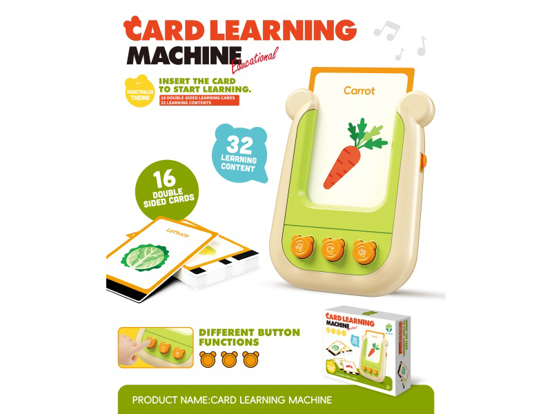 3-Key Card Learning Machine(Vegetable Theme)