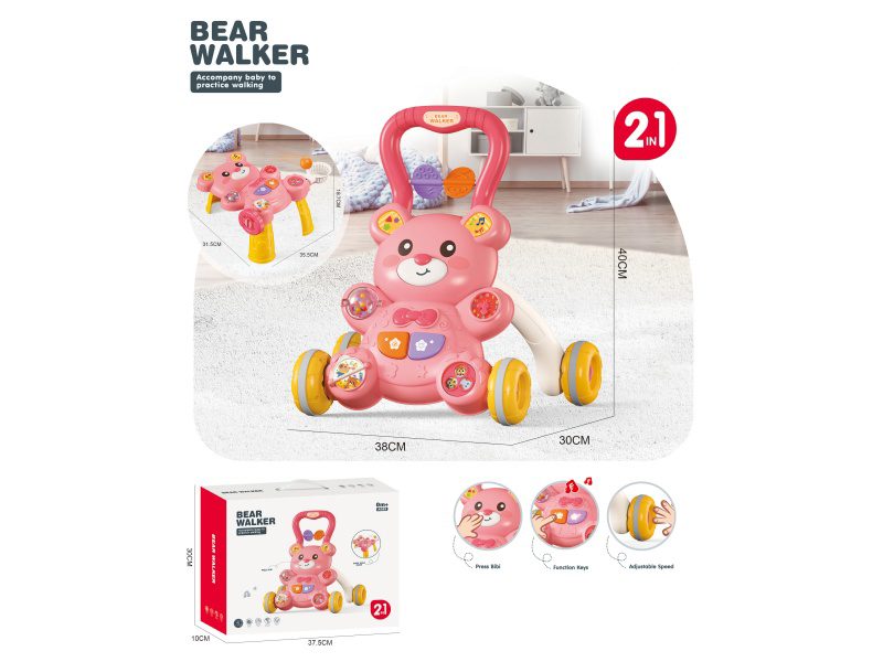 Little Bear Walker 2-In-1 (Red