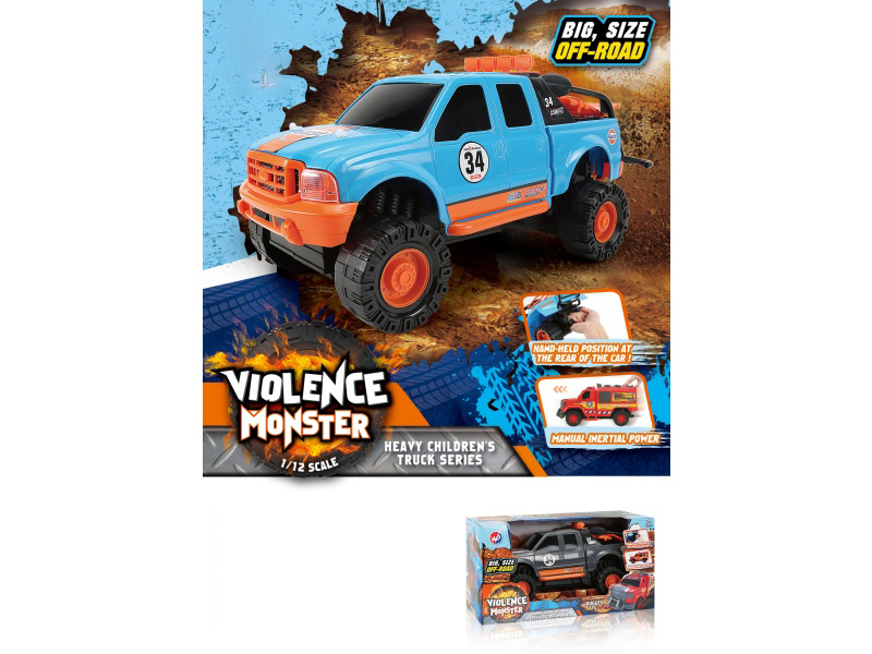 1:12 Fire Wheel Pickup Truck Inertia Vehicle