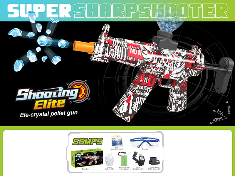 Telescopic MP5 Water Bullet Gun + Gun's Butt