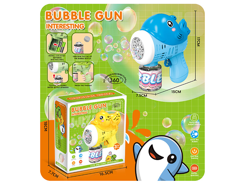 Blue Whale Electric Bubble Gun