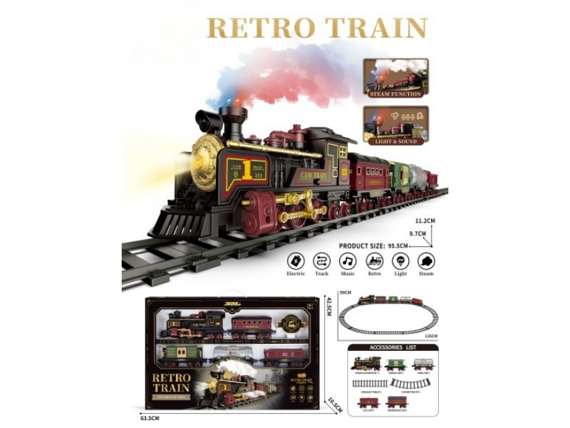 Retro Electric Track Steam Train