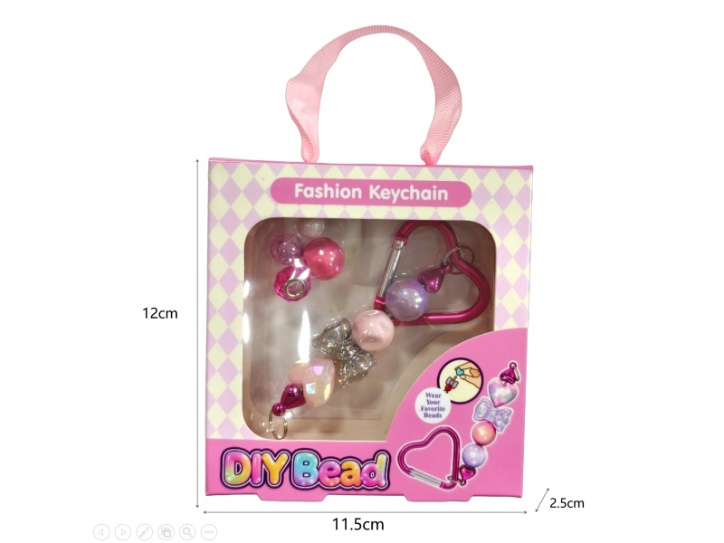 Diy Beaded Climbing Buckle Pendant Decoration - Rose Red Style