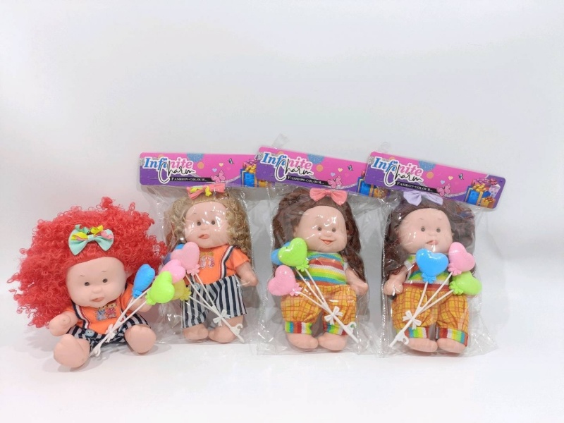 10-Inch Girl Vinyl Doll With A Card Head