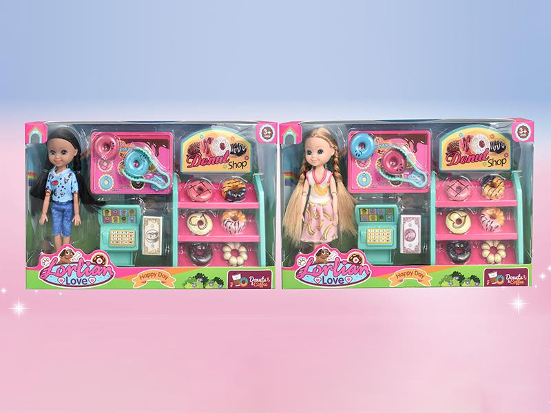 6" Doll Donut Shop Set