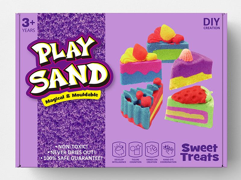 Dessert Space Soil Play Set(750g Sand/3 Colors + Accessories)