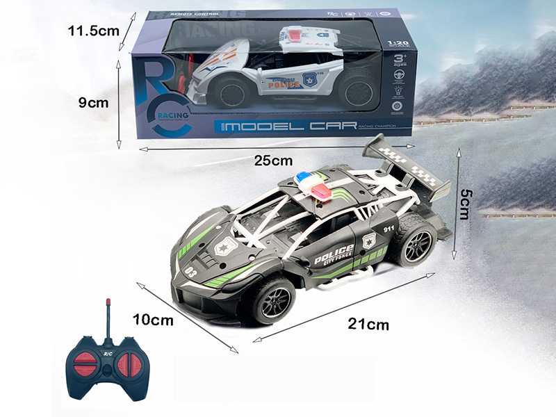 1:20 4-Channel Remote Control Police Car