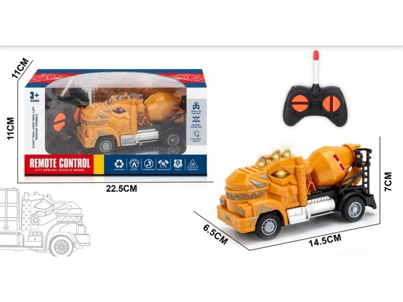 Four-Way Tyrannosaurus Rex Remote-Controlled Mixing Engineering Vehicle