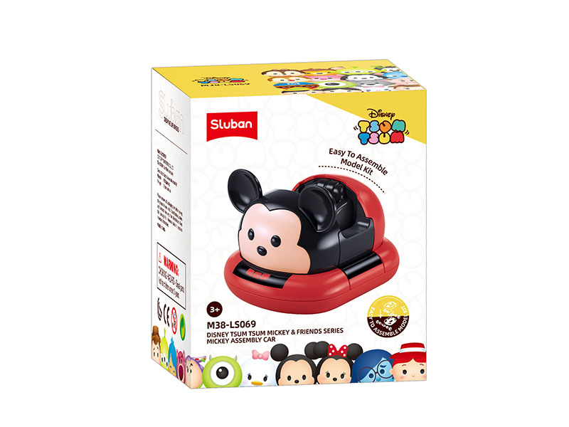 Disney Tsum Tsum Toy Story Series Mickey Assembly Double Pull Back Bumper Car 20PCS