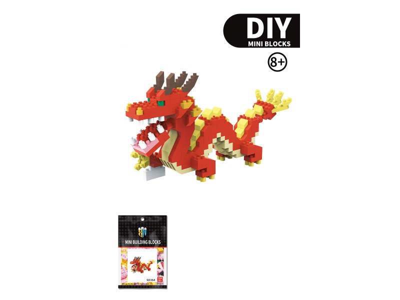 328 PCS Of Red Dragon Building Blocks