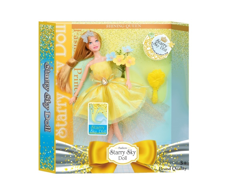 11.5-Inch 11-Joint Golden Series - With Hairpins *2- Plastic Comb - Realistic Bouquet